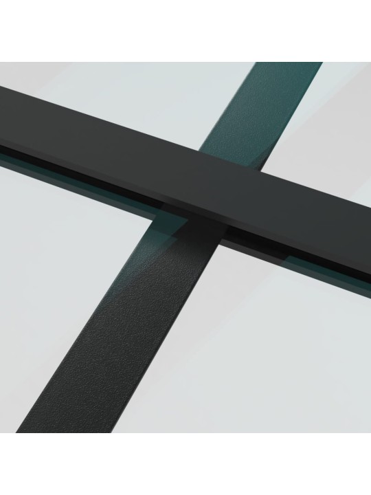 Posuvné dveře mléčné ESG sklo a hliník 102,5 x 205 cm černé
