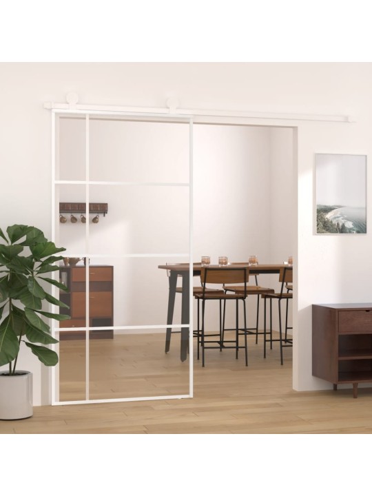 Posuvné dveře ESG sklo a hliník 102,5 x 205 cm bílé