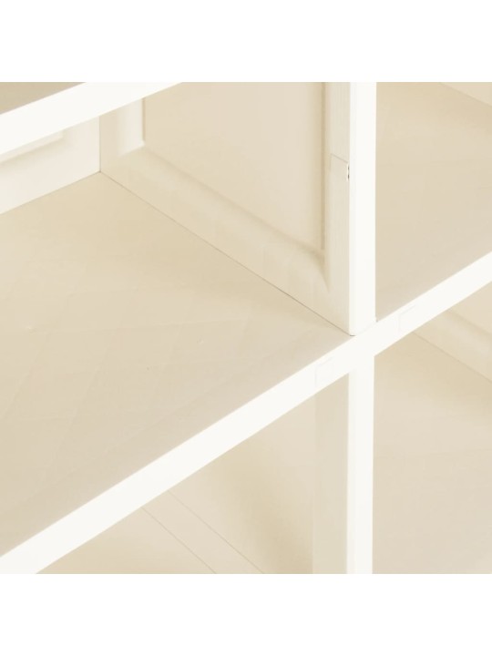Plastová skříňka 79 x 43 x 125 cm design dřeva angorská bílá