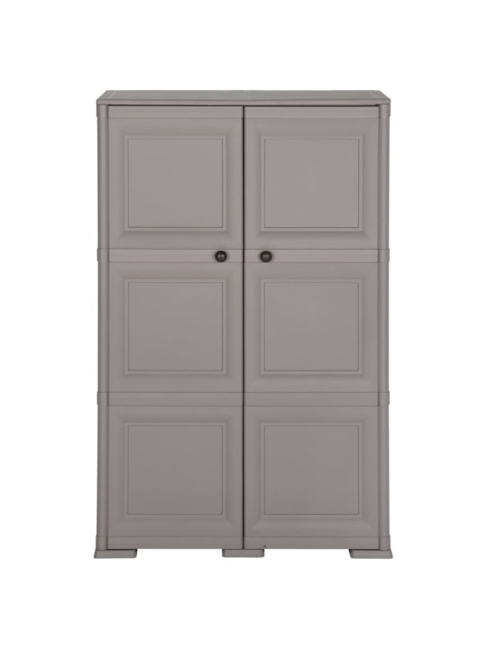 Plastová skříňka 79 x 43 x 125 cm design dřeva šedá