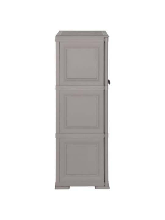 Plastová skříňka 79 x 43 x 125 cm design dřeva šedá
