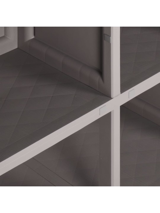 Plastová skříňka 79 x 43 x 125 cm design dřeva šedá