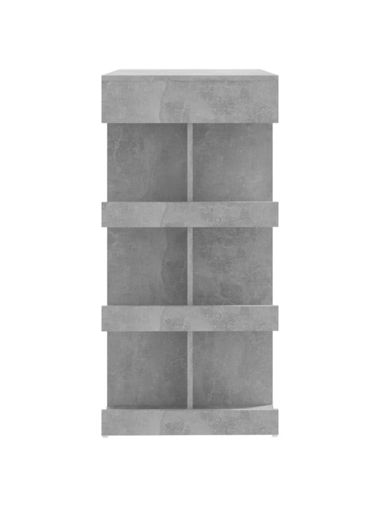 Barový stůl s úložným regálem šedý 100 x 50 x 101,5 cm kompozit