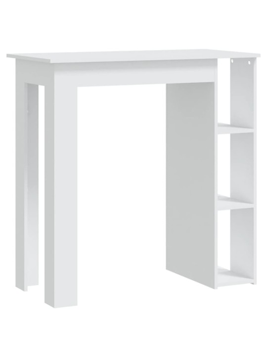 Barový stůl s regálem bílý 102 x 50 x 103,5 cm kompozitní dřevo