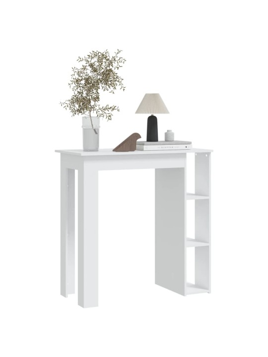 Barový stůl s regálem bílý 102 x 50 x 103,5 cm kompozitní dřevo