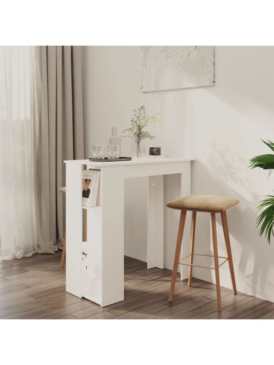 Barový stůl s regálem bílý 102 x 50 x 103,5 cm kompozitní dřevo