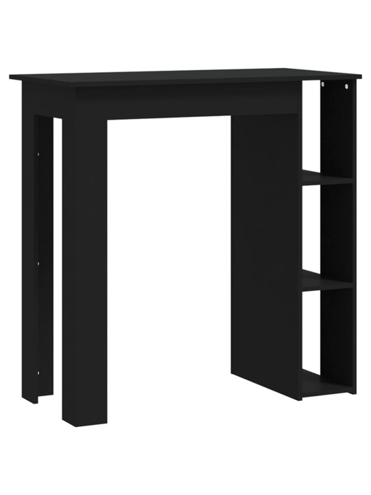 Barový stůl s regálem černý 102x50x103,5 cm kompozitní dřevo