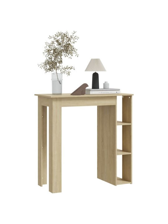Barový stůl s regálem dub sonoma 102 x 50 x 103,5 cm kompozit