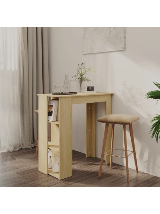 Barový stůl s regálem dub sonoma 102 x 50 x 103,5 cm kompozit