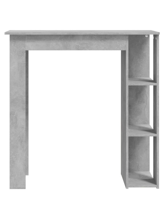 Barový stůl s regálem betonově šedý 102x50x103,5 cm kompozit