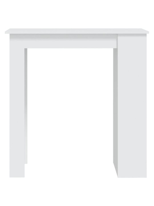 Barový stůl s úložným regálem bílý 102 x 50 x 103,5 cm kompozit