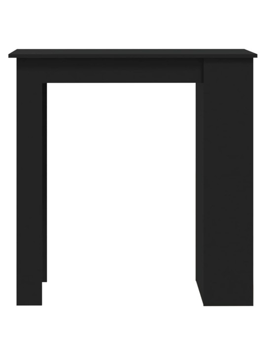 Barový stůl s úložným regálem černý 102x50x103,5 cm kompozit