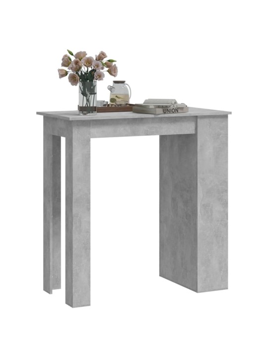Barový stůl s úložným regálem betonově šedý 102 x 50 x 103,5 cm