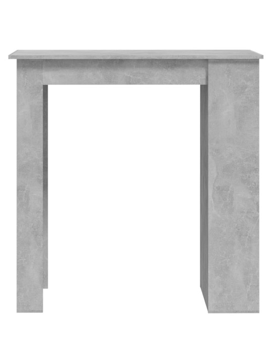 Barový stůl s úložným regálem betonově šedý 102 x 50 x 103,5 cm