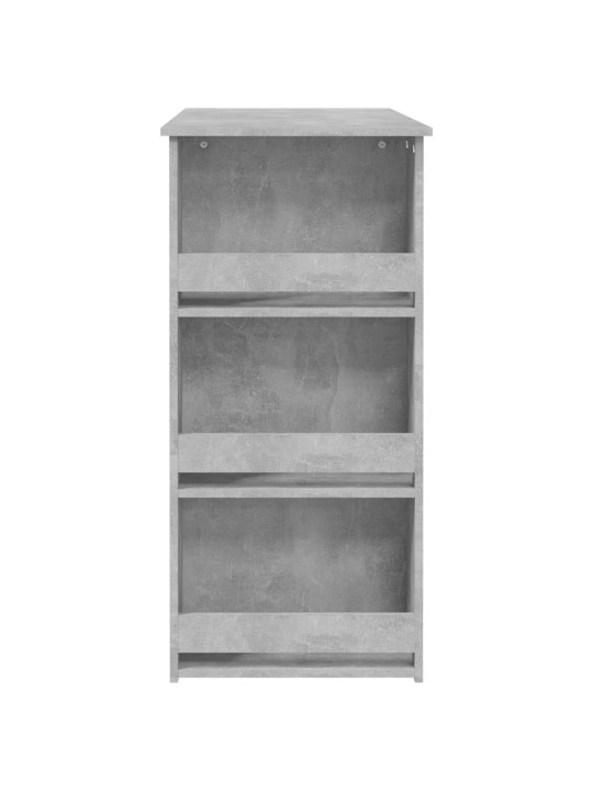 Barový stůl s úložným regálem betonově šedý 102 x 50 x 103,5 cm