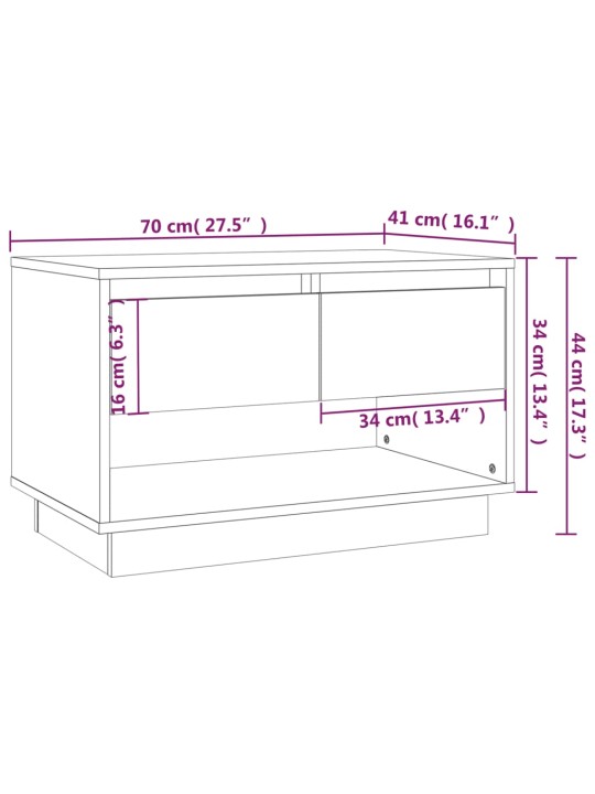 TV skříňka betonově šedá 70 x 41 x 44 cm kompozitní dřevo