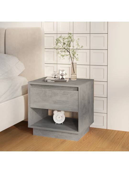 Noční stolek betonově šedý 45 x 34 x 44 cm kompozitní dřevo