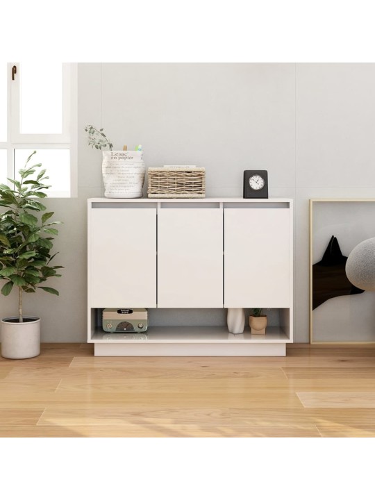 Příborník bílý 97 x 31 x 75 cm kompozitní dřevo