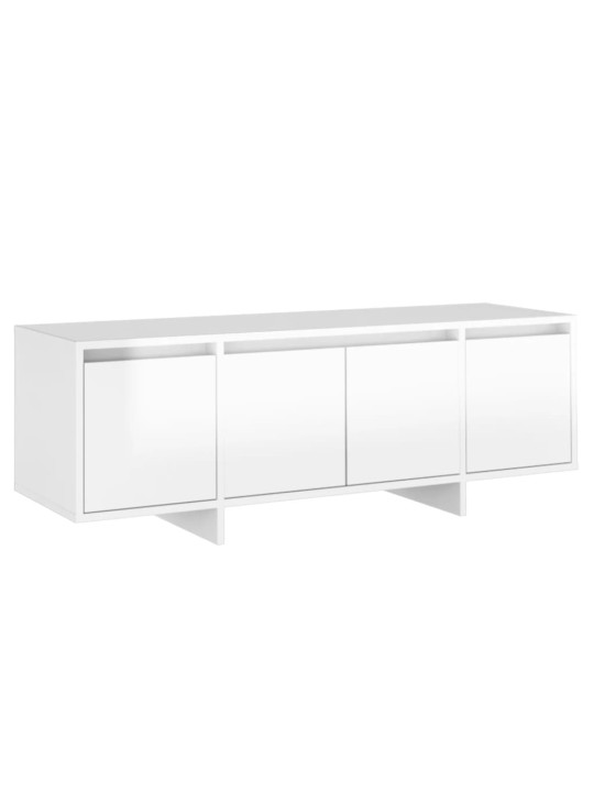 TV skříňka bílá vysoký lesk 120 x 30 x 40,5 cm kompozitní dřevo