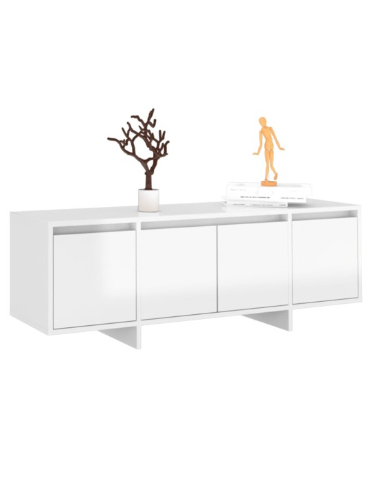 TV skříňka bílá vysoký lesk 120 x 30 x 40,5 cm kompozitní dřevo