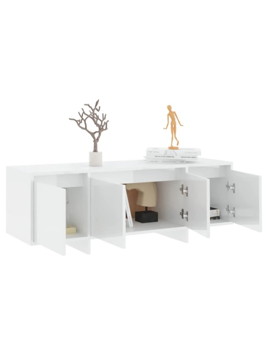 TV skříňka bílá vysoký lesk 120 x 30 x 40,5 cm kompozitní dřevo