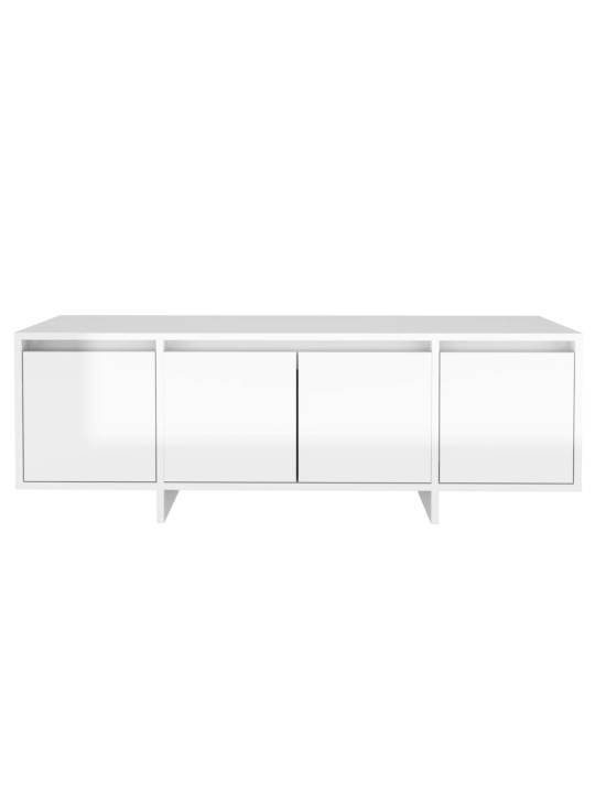 TV skříňka bílá vysoký lesk 120 x 30 x 40,5 cm kompozitní dřevo