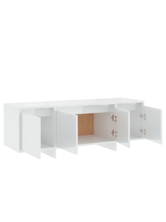 TV skříňka bílá vysoký lesk 120 x 30 x 40,5 cm kompozitní dřevo
