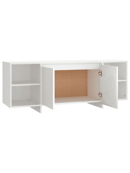TV stolek bílý 130 x 35 x 50 cm dřevotříska