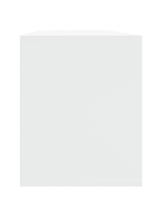 TV stolek bílý 130 x 35 x 50 cm dřevotříska