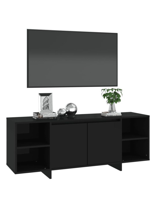 TV stolek černý 130 x 35 x 50 cm dřevotříska