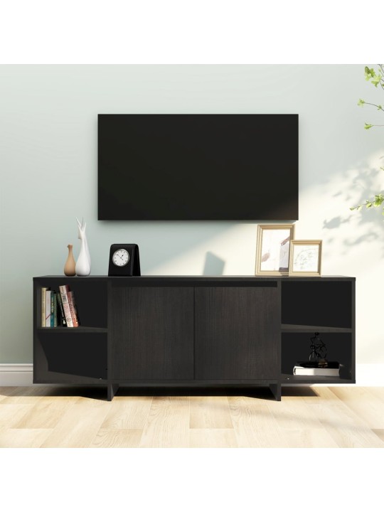 TV stolek černý 130 x 35 x 50 cm dřevotříska