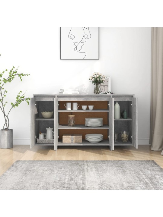 Příborník betonově šedý 135 x 41 x 75 cm kompozitní dřevo