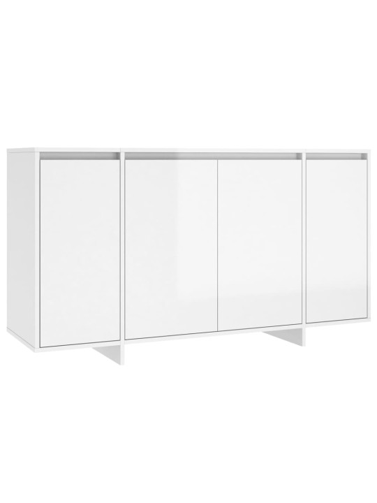 Příborník bílý s vysokým leskem 135x41x75 cm kompozitní dřevo