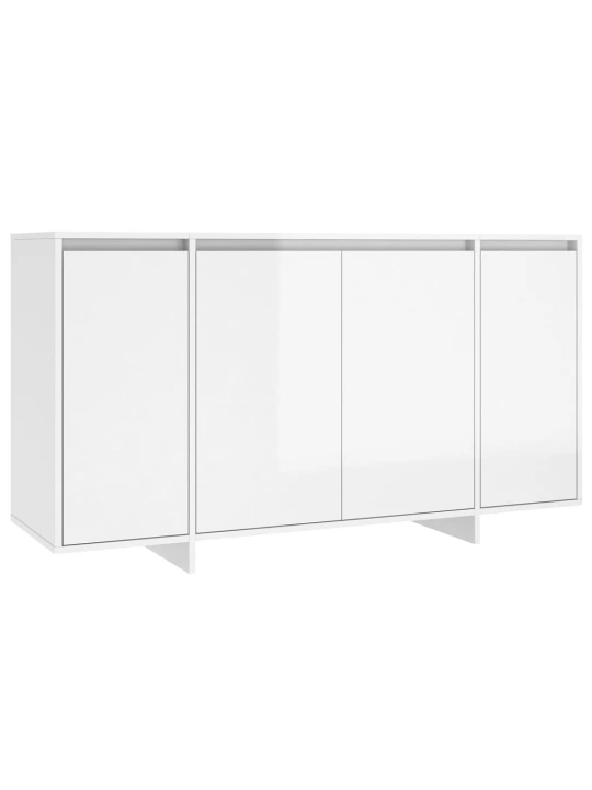 Příborník bílý s vysokým leskem 135x41x75 cm kompozitní dřevo