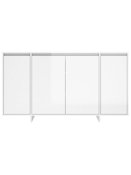 Příborník bílý s vysokým leskem 135x41x75 cm kompozitní dřevo