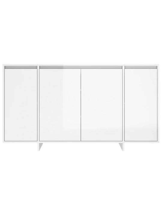 Příborník bílý s vysokým leskem 135x41x75 cm kompozitní dřevo