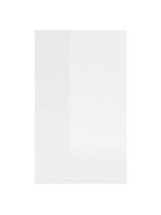 Příborník bílý s vysokým leskem 135x41x75 cm kompozitní dřevo