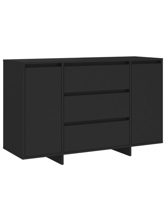 Příborník se 3 zásuvkami černý 120x41x75 cm kompozitní dřevo