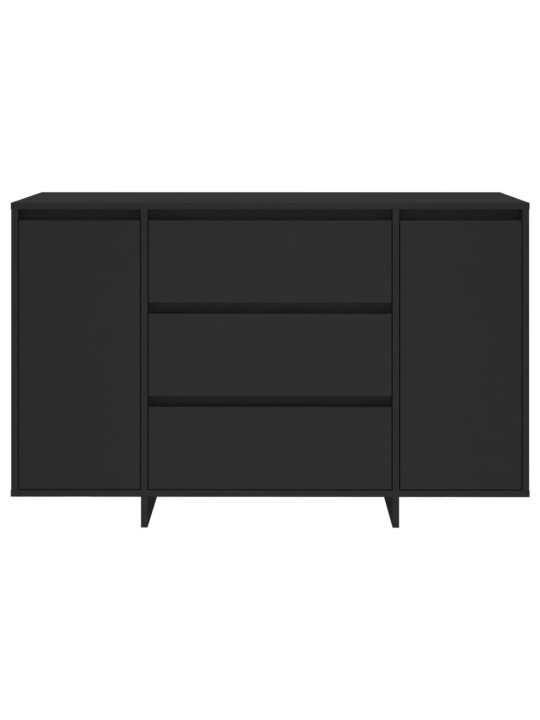 Příborník se 3 zásuvkami černý 120x41x75 cm kompozitní dřevo