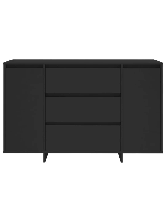 Příborník se 3 zásuvkami černý 120x41x75 cm kompozitní dřevo