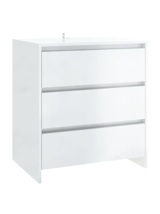 Příborník bílý s vysokým leskem 70x41x75 cm kompozitní dřevo