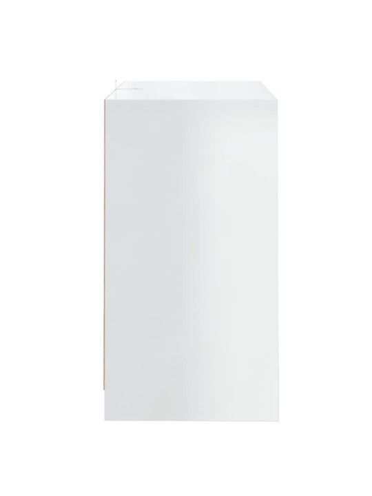 Příborník bílý s vysokým leskem 70x41x75 cm kompozitní dřevo