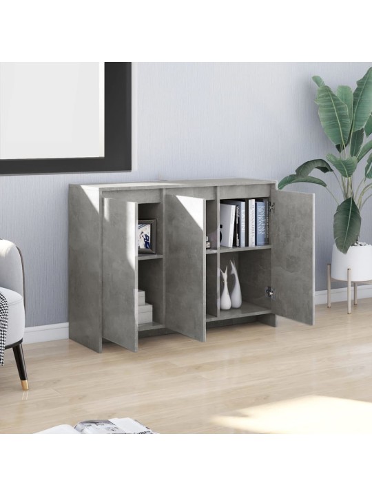 Příborník betonově šedý 102 x 33 x 75 cm kompozitní dřevo