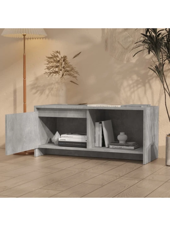 TV skříňka betonově šedá 90 x 35 x 40 cm kompozitní dřevo