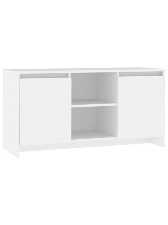 TV skříňka bílá 102 x 37,5 x 52,5 cm kompozitní dřevo