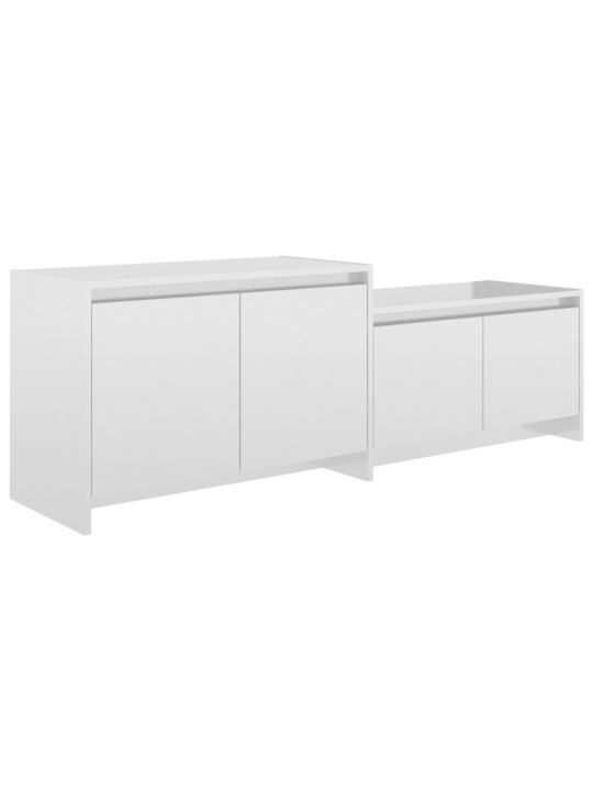 TV skříňka bílá vysoký lesk 146,5 x 35 x 50 cm kompozitní dřevo