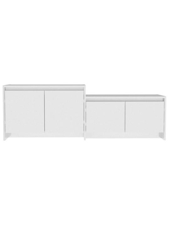 TV skříňka bílá vysoký lesk 146,5 x 35 x 50 cm kompozitní dřevo