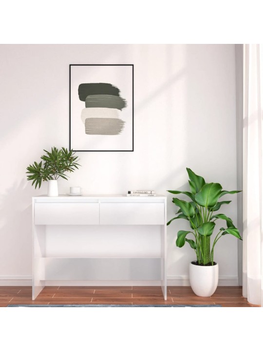 Konzolový stolek bílý 100 x 35 x 76,5 cm kompozitní dřevo