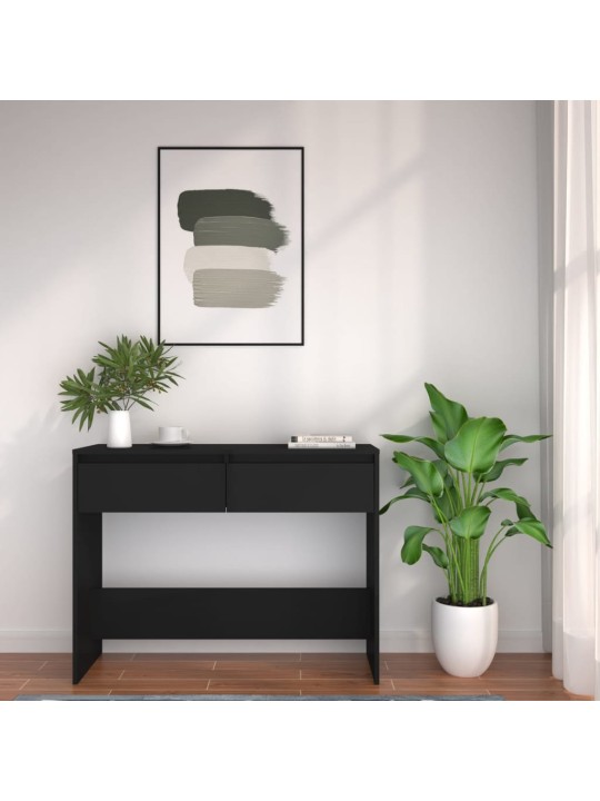 Konzolový stolek černý 100 x 35 x 76,5 cm kompozitní dřevo