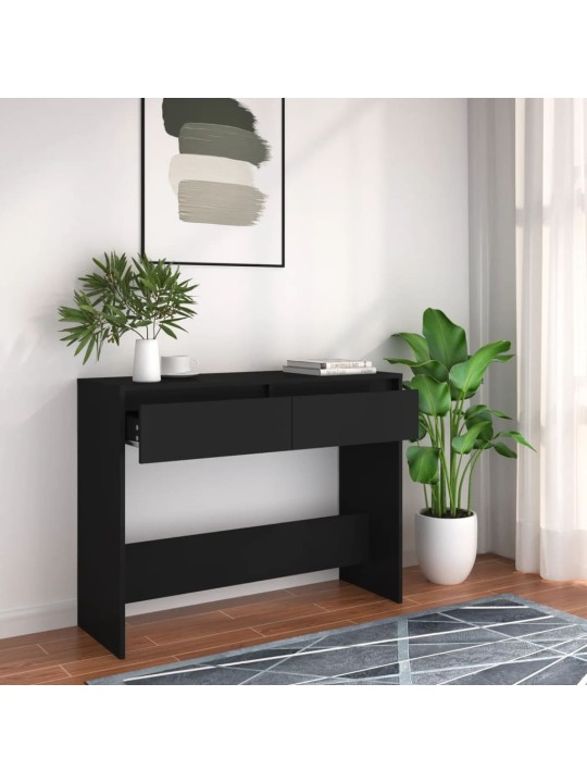 Konzolový stolek černý 100 x 35 x 76,5 cm kompozitní dřevo